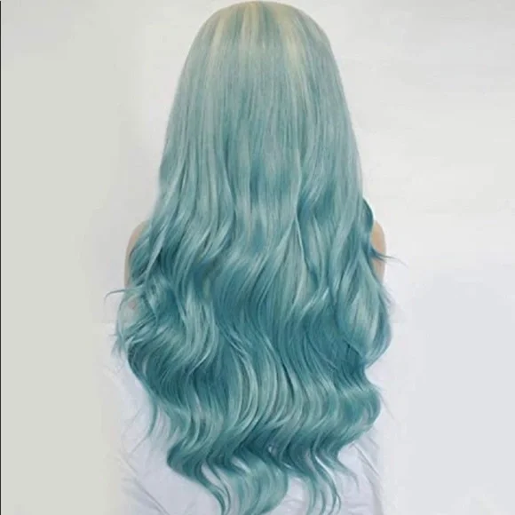 22” OMBRÉ BLONDE & BLUE BODY WAVY LACE FRONT WIG